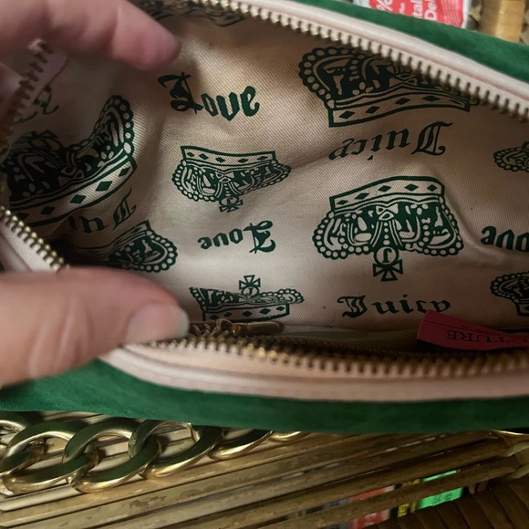 Y2K Vintage Juicy Couture Green Velour Barrel Bag - Picture 8 of 13